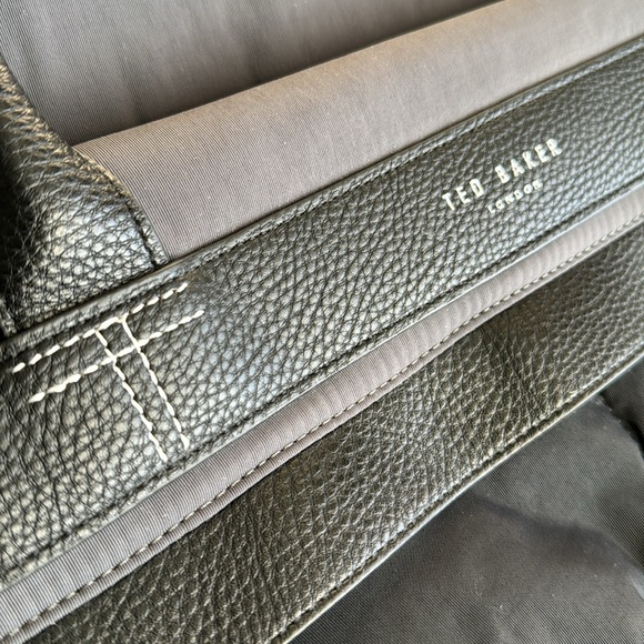 🎯NWT Ted Baker London Plier Nylon Holdall Duffle Bag Black Gray - Picture 9 of 16